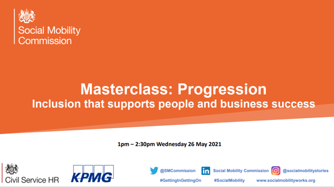 Mastercalss Progression - inclusion that supports people and business success cover